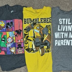 Marvel Gray Kids T-Shirt with Superhero Graphics